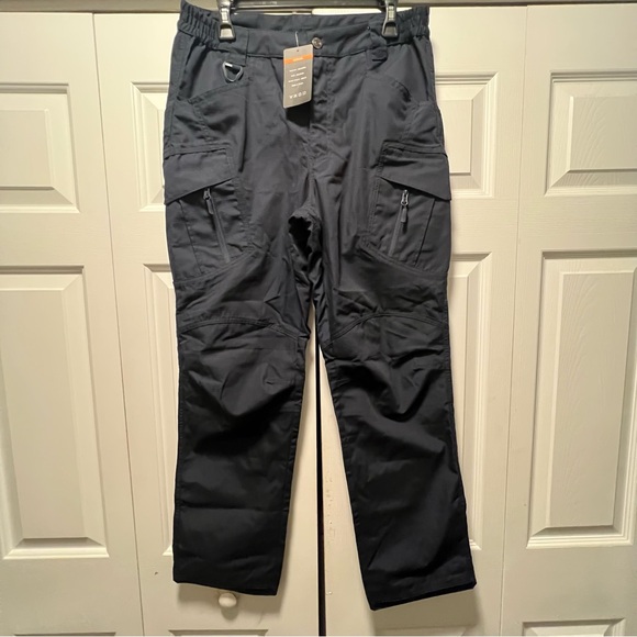 Tacvasen Tactical Mens 9 Pocket Cargo Pants Blue Flat Front Sz 32 x 30 NWT - Picture 1 of 10